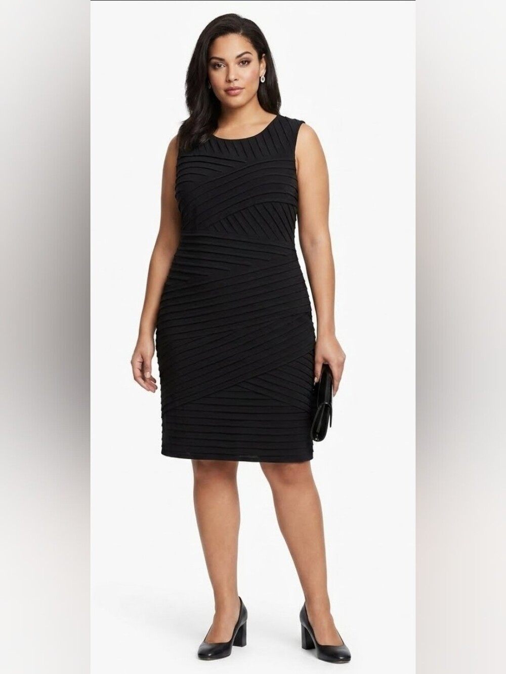 CK Sleeveless Textured Shift Dress 22w